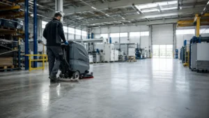 Le nettoyage industriel nécessite du matériel adapté aux grandes surfaces, aux sols techniques et aux contraintes de production.